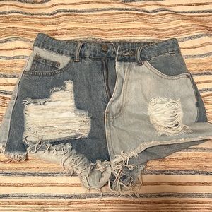 Shein Raw Hem Denim Shorts